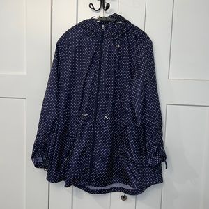Blue polka dot spring jacket